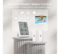 Station météo Tuya WIFI avec écran de prévision numérique et 6 capteurs WiFi + RF433