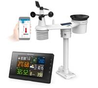 Station météo WiFi Bresser capteur 7-en-1 écran couleur UV lumière pluie vent appli synchronisation solaire