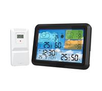 Station météo WiFi - Thermomètre d'intérieur et d'extérieur - Avec contrôle par application - Écran couleur - Prévisions météo numériques - Phase lunaire - UV