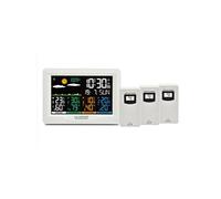La Crosse Technology - WS6204 Station Météo Radio-Pilotée avec 3 capteurs thermo/hygro - Blanc