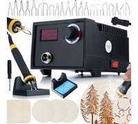 Station pyrogravure 60W avec écran Rosfix Black Fenix RBB60W + kit de 20 pointes et contreplaqué