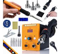 Station soudage air chaud 858D + fer précision 11en1 avec écran Rottweiler