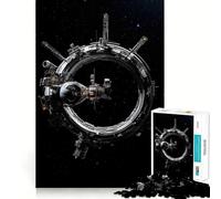 Station Spatiale en orbite Puzzle de 1000 pièces pour Adolescents Jeu de logique Passe-Temps Calme Découpe précise Cadeau Exquis 38x52cm