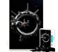 Station Spatiale en orbite Puzzle de 1000 pièces pour Adolescents Jeu de réflexion et de Loisirs Design élégant Cadeau raffiné 38x26cm