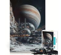 Station Spatiale sur Une planète Extraterrestre Puzzle de 1000 pièces pour Adolescents Idée Cadeau de Saison Détente et Amusement garantis 50x75cm