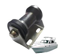 Stationary Keel Roller Assembly, Galvanized Steel Boat Trailer Rollers with Mounting Brackets, 1 Kit 2 to 3 Inch Trailer Tongue Frame, Rust-Resistant Hardware for Launching Loading or Towing