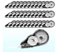 STATIONERY ISLAND 38 PCS Rubans Correcteurs, 12m x 5 mm Souris Correcteur Blanc avec Capuchon Protecteur, Correction Tapes pour Fourniture Scolaire École Bureau