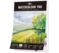 STATIONERY ISLAND A3 Papier aquarelle 300 g, 30 feuilles pour aquarelle, album de dessin professionnel, papier pour aquarelle, idéal pour peinture et dessin à l'aquarelle