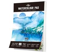 Stationery Island Papier Aquarelle A6, 40 Feuilles Carnet 300g. Bloc Premium Double Texture Pour Dessin Et Croquis