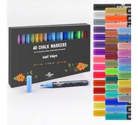 STATIONERY ISLAND Stylo Craie Pour Tableau Noir Effacable, Marqueur Craie Effacable, Feutre Craie pour le Verre Fenêtre, 3MM Lot de 40