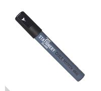STATIONERY ISLAND Stylo Craie Pour Tableau Noir Effacable, Marqueur Craie Effacable, Feutre Craie pour le Verre Fenêtre, 6MM Lot de 1, Noir