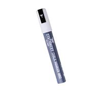 STATIONERY ISLAND Stylo Craie Pour Tableau Noir Effacable, Marqueur Craie Effacable, Feutre Craie pour le Verre Fenêtre, Blanc 6MM Lot de 1