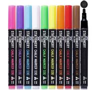 STATIONERY ISLAND Stylo Craie Pour Tableau Noir Effacable, Marqueur Craie Effacable, Feutre Craie pour le Verre Fenêtre, 3MM Lot de 10