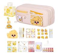 Stationery Pencil Case Set, Spacious Pen Bag with Storage, Perfect for Kids, School, College, Home, Birthday, and Children’s Day, Includes Space for Erasers, Rulers, Pencils, and Art Accessories