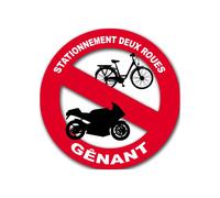 Stationnement 2 Roues Gênant - 10cm - Sticker/Autocollant