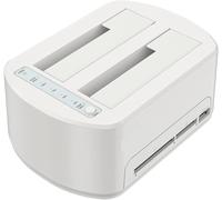 Stations D'Accueil Pour Disque Dur Avec 1 Ports Hub Pour Sata De 2,5/3,5"" Ssd/Hdd ,Fonction Clonage Hors Ligne Prend En Charge,Lecteur De Carte Et Sd,Usb 3.0 Rgb Dock Disque(K3062Cr)