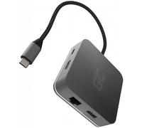 Green Cell AK61 hub & concentrateur USB 3.2 Gen 1 (3.1 Gen 1) Type-C Argent