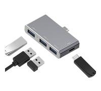 Stations d'amarrage des Ordinateurs Portables | Station d'amarrage du Moniteur 4 en 1 Type- 3 | Portable Multifonctionnel USB Double pour Ordinateur, phonestatiol USB Acosité n Double Mon