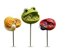 Stations d'arrosage uniques pour animaux, décoration de cour mignonne pour abeilles, papillons et petite faune sauvage, gamelle décorative pour jardin, pollinisateur, mangeoire d'extérieur (mixte)