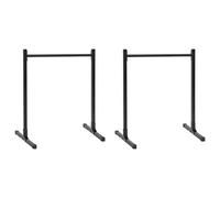 Stations de dips 2 pcs Noir 109 x 90 x 105 cm vidaXL