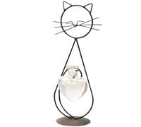 Stations de Propagation, Support de Vase de Propagation de Chat Debout, Support de Verre Plante de Bourse de terraop de terrare de Plante métallique avec Vase de bulbe en Forme de cœur pour Plantes h