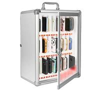 Stations de recharge pour téléphones portables Armoire de rangement pour téléphones Armoire de rangement pour téléphones portables 24 emplacements Coffre-fort pour téléphone portable en alliage d'alum