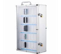 Stations de recharge pour téléphones portables Armoire de rangement pour téléphones Casier de rangement pour téléphones portables Boîte de rangement transparente pour bureau avec poignée Salle de clas