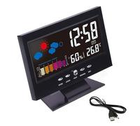 Stations météo multifonctions horloge, thermomètres, hygromètre avec affichage de la température, alarme, calendrier, thermomètre météo numérique pour la maison