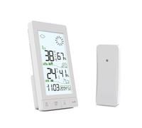 Stations météo sans fil avancées avec écran tactile thermomètre hygromètre prévisionniste pour la surveillance de la maison et du jardin