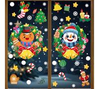 Statique Décoration De Noël Fenetre Stickers Grand Double Face Flocon Neige Noel Pour Deco NoëL Intérieur(H)