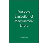 Statistical Evaluation of Measurement Errors by Dunn Hardcover Book Graham Dunn (Auteur)