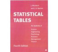 Statistical Tables J. A. Barnes, J. Murdoch (Auteur)