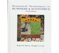 Statistical Techniques in Business and Economics Douglas A. Lind, Robert D. Mason (Auteur)