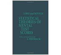 Statistical Theories Of Mental Test Scores (Pb)