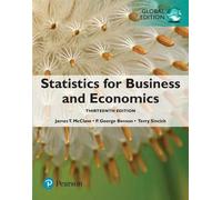 Statistics For Business And Economics, Global Edition