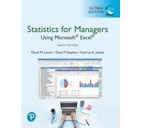 Statistics For Managers Using Microsoft Excel, Global Edition