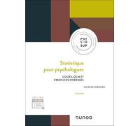 Statistique pour psychologues - 5e éd.: Cours, QCM et exercices corrigés