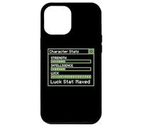 Statistiques du Personnage Force Intelligence Luck Maxed Gaming Coque pour iPhone 12 Pro Max