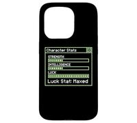 Statistiques du Personnage Force Intelligence Luck Maxed Gaming Coque pour iPhone 15 Pro