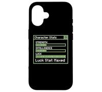 Statistiques du Personnage Force Intelligence Luck Maxed Gaming Coque pour iPhone 16