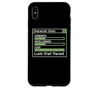 Statistiques du Personnage Force Intelligence Luck Maxed Gaming Coque pour iPhone XS Max