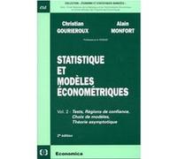 Statistiques et modeles econometriques vol 2 Christian Gourieroux (Auteur)