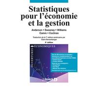 Statistiques pour l'économie et la gestion 2015 - R.David Anderson - De Boeck Supérieur - broché - Etude
