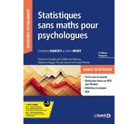 Statistiques sans maths pour psychologues SPSS pour Windows - QCM et exercices corrigés - Christine Dancey - De Boeck Supérieur - broché - Essai