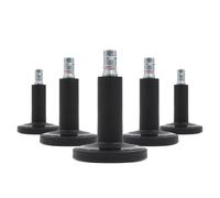 hjh OFFICE 619042 5 X Patins Glisseurs Stato-m 11 Mm / 60 Mm Noir pour Moquette