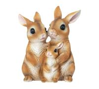 Statua Coniglio da Giardino per Esterni - 23,5x16 cm/9.25x6.3 pollici Statue Coniglio Portatili per Esterni | Statuina in Resina Leggera per Giardino Cortile Prato Ingresso Portico Esterno