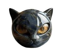 Statua Del Gatto Nero, Vasta Gamma Di Usi, 9x8x7,5 Cm, Scultura Di Pietra Di Gatto Nero Di Lusso, Fortunato C Alla Figurina, Ampia Gamma Di Usi, Per Giardino, Scrivania, Libreria, Tavolino, Tavolino D