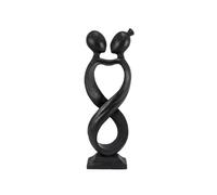 Statue Abstraite Couple Amour Infini 50cm en Bois | Cadeau de Saint-Valentin