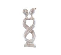 Statue Abstraite Couple Amour Infini 50cm en Bois | Cadeau Noces de Bois