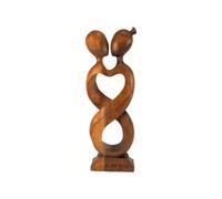 Statue Abstraite Couple Amour Infini 50cm en bois | Preuve d'Amour Éternel
